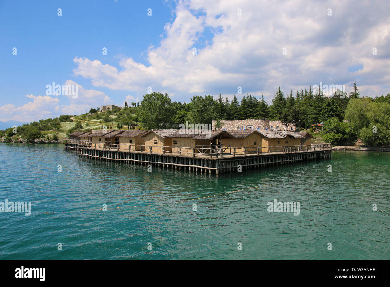 Bay of the bones (Museum on the water) on the beautiful Lake Ohrid ...