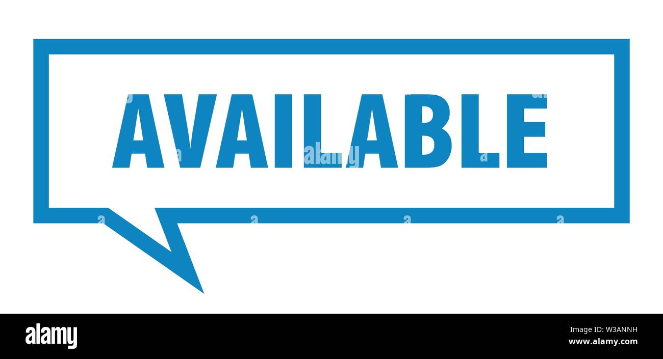 available sign. available square speech bubble. available Stock Vector ...
