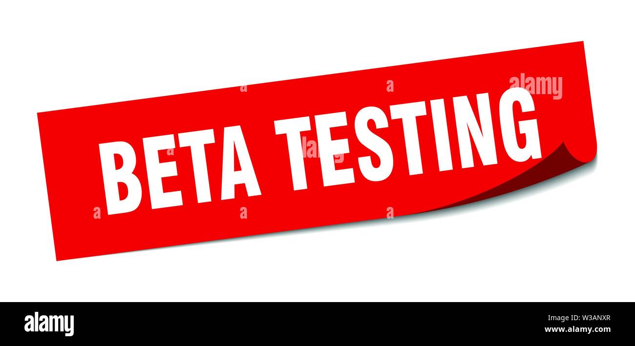 beta testing sticker. beta testing square isolated sign. beta testing Stock Vector