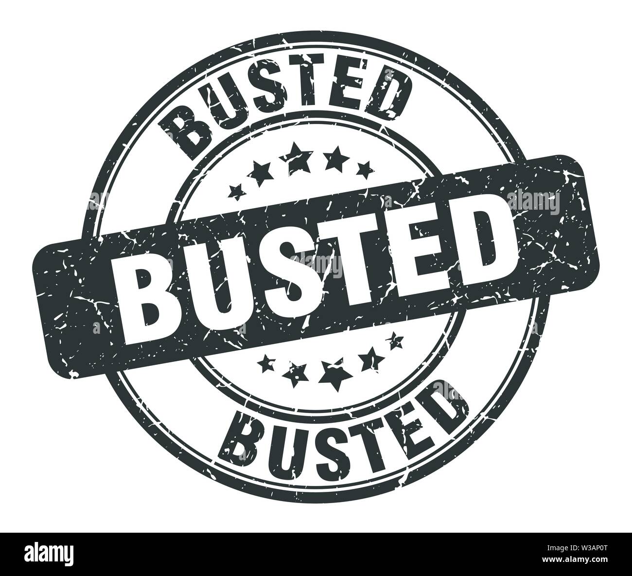 busted stamp. busted round grunge sign. busted Stock Vector Image & Art