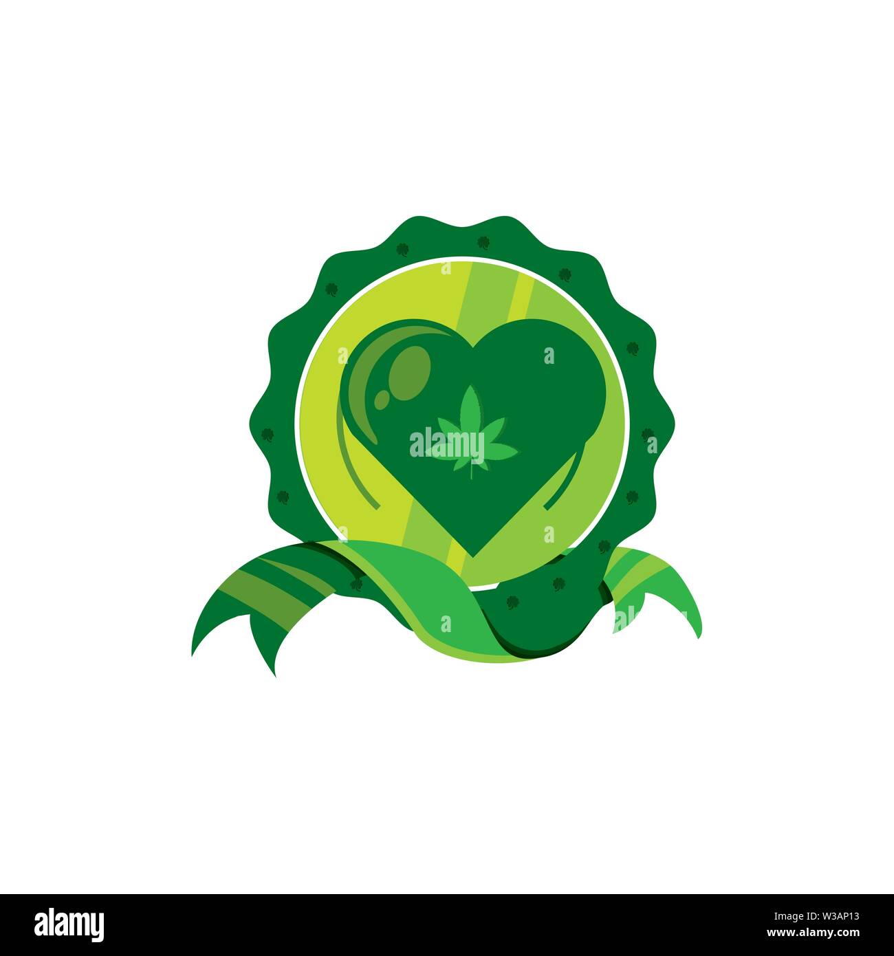 heart with cannabis leaf icon vector illustration design Stock Vector ...