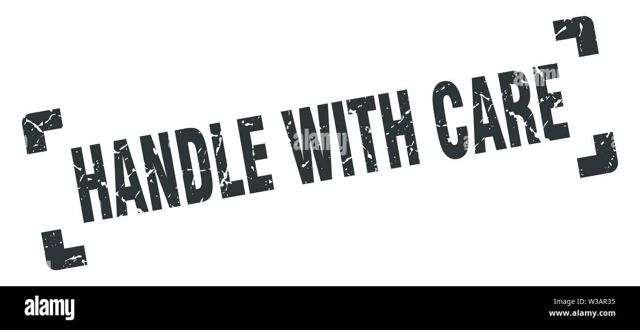 handle with care stamp. handle with care square grunge sign. handle with care Stock Vector Image