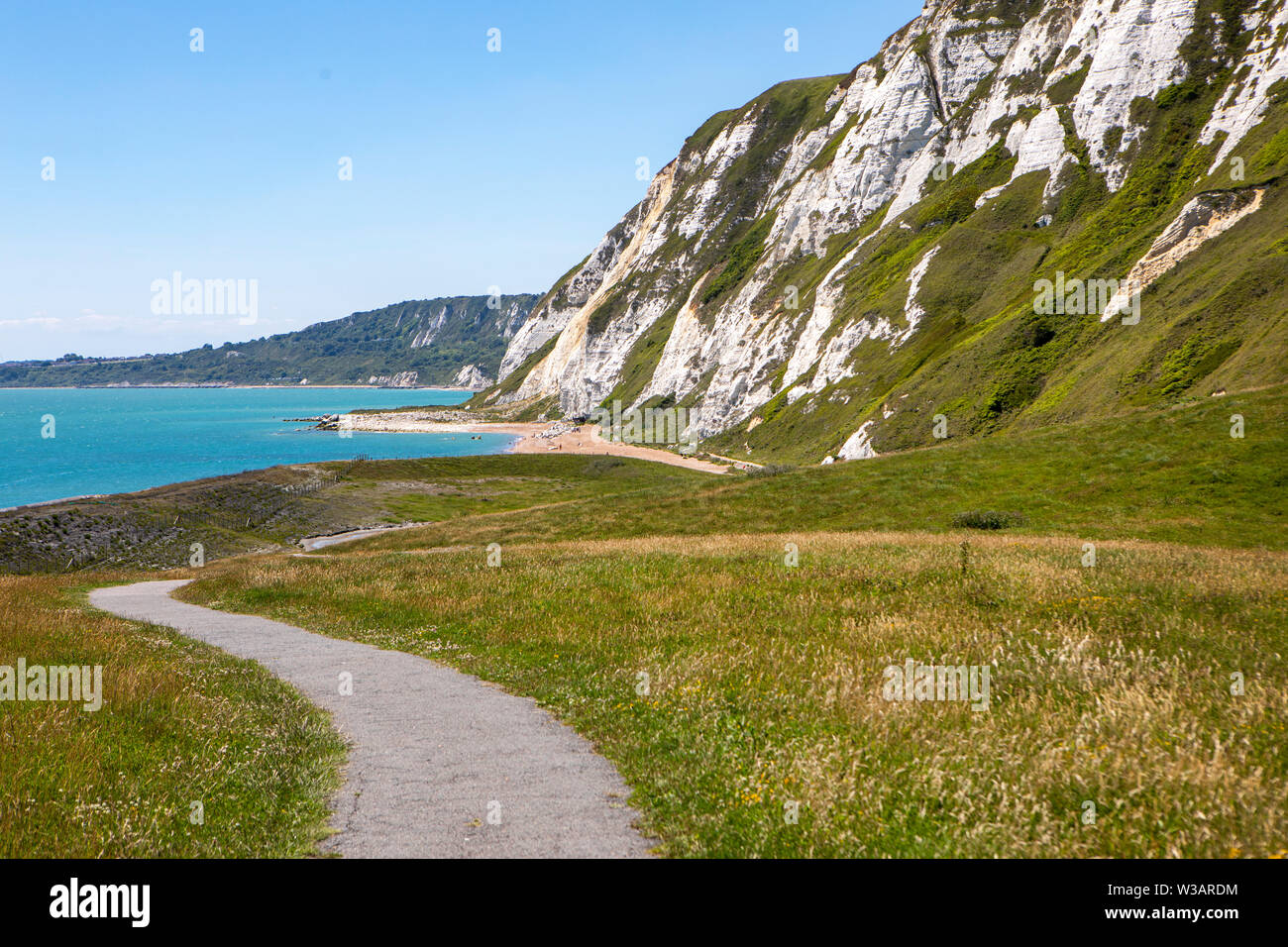 The White Cliffs at Samphire Hoe, Dover Stock Photo Alamy