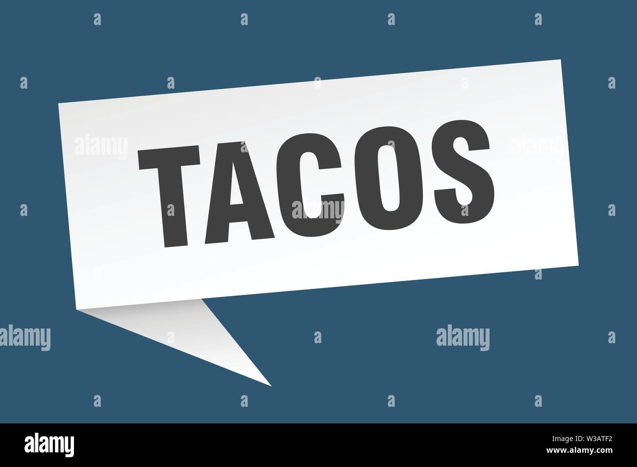 tacos speech bubble. tacos sign. tacos banner Stock Vector Image & Art