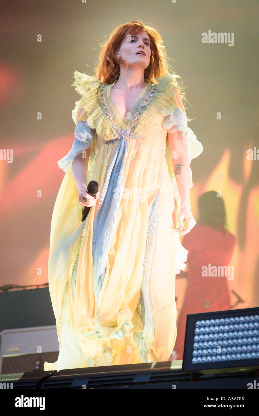 Florence Welch of Florence and the Machine performing during the