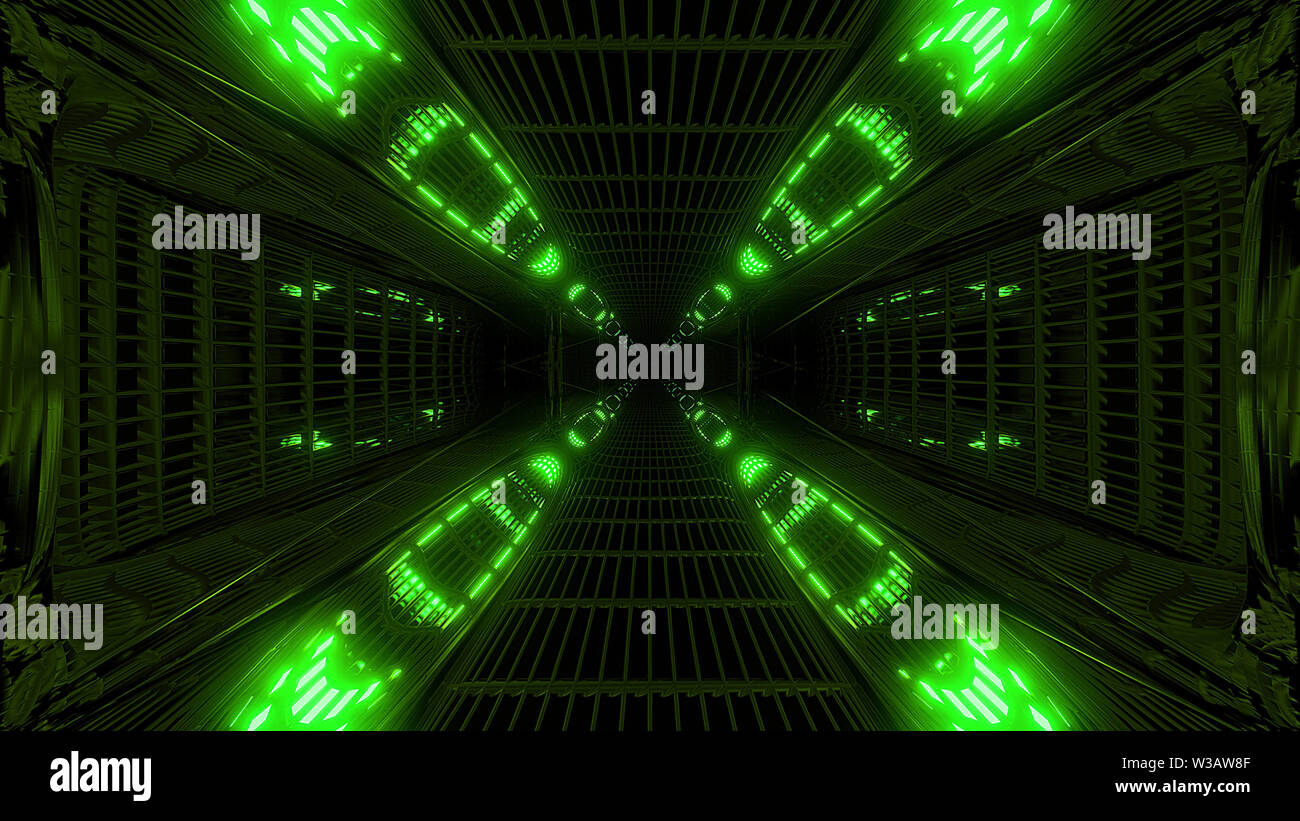 high glowing reflective abstact galaxy space tunnel background 3d rendering  Stock Photo - Alamy