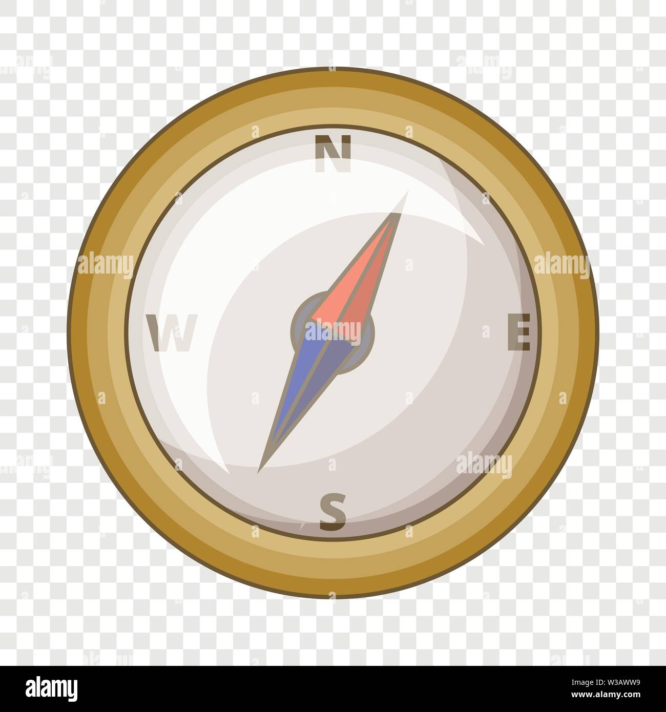 Compass Icon Cartoon Style Stock Vector Art Illustration