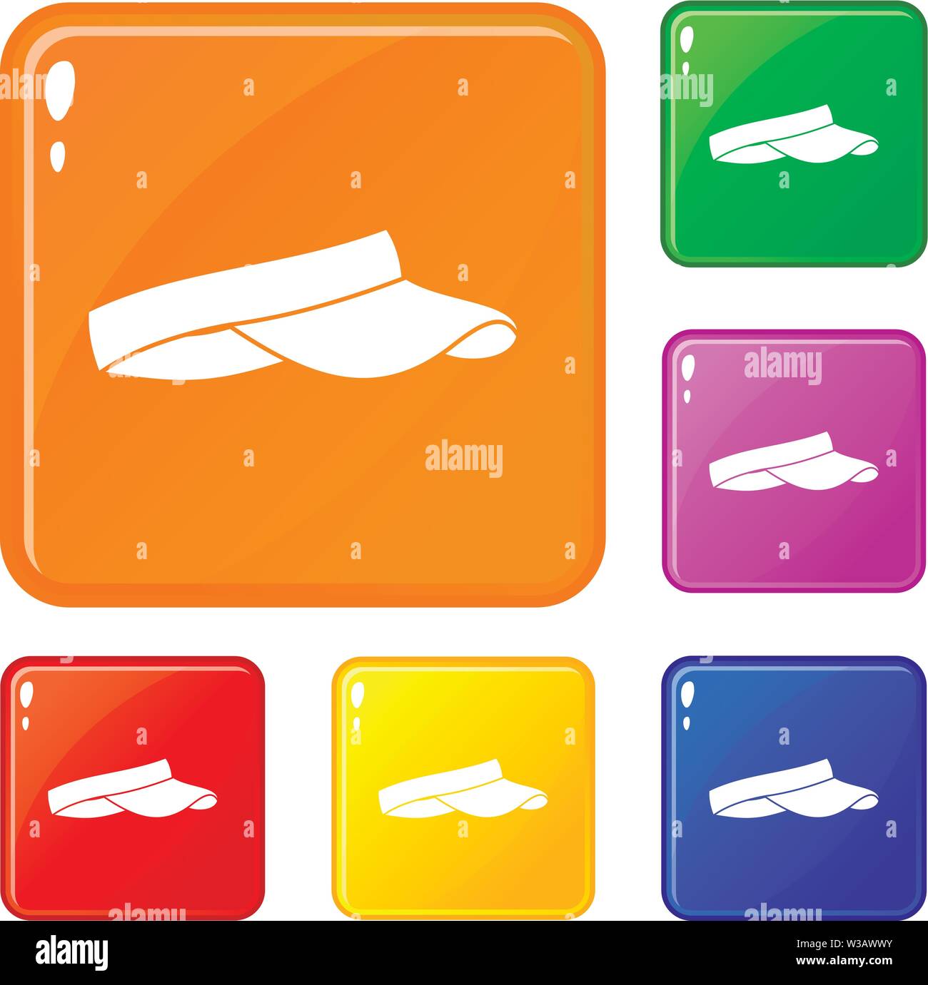 Golf visor icons set vector color Stock Vector Image & Art Alamy