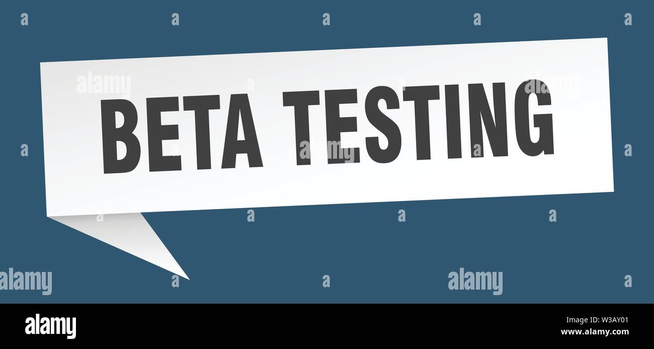 beta testing speech bubble. beta testing sign. beta testing banner Stock Vector