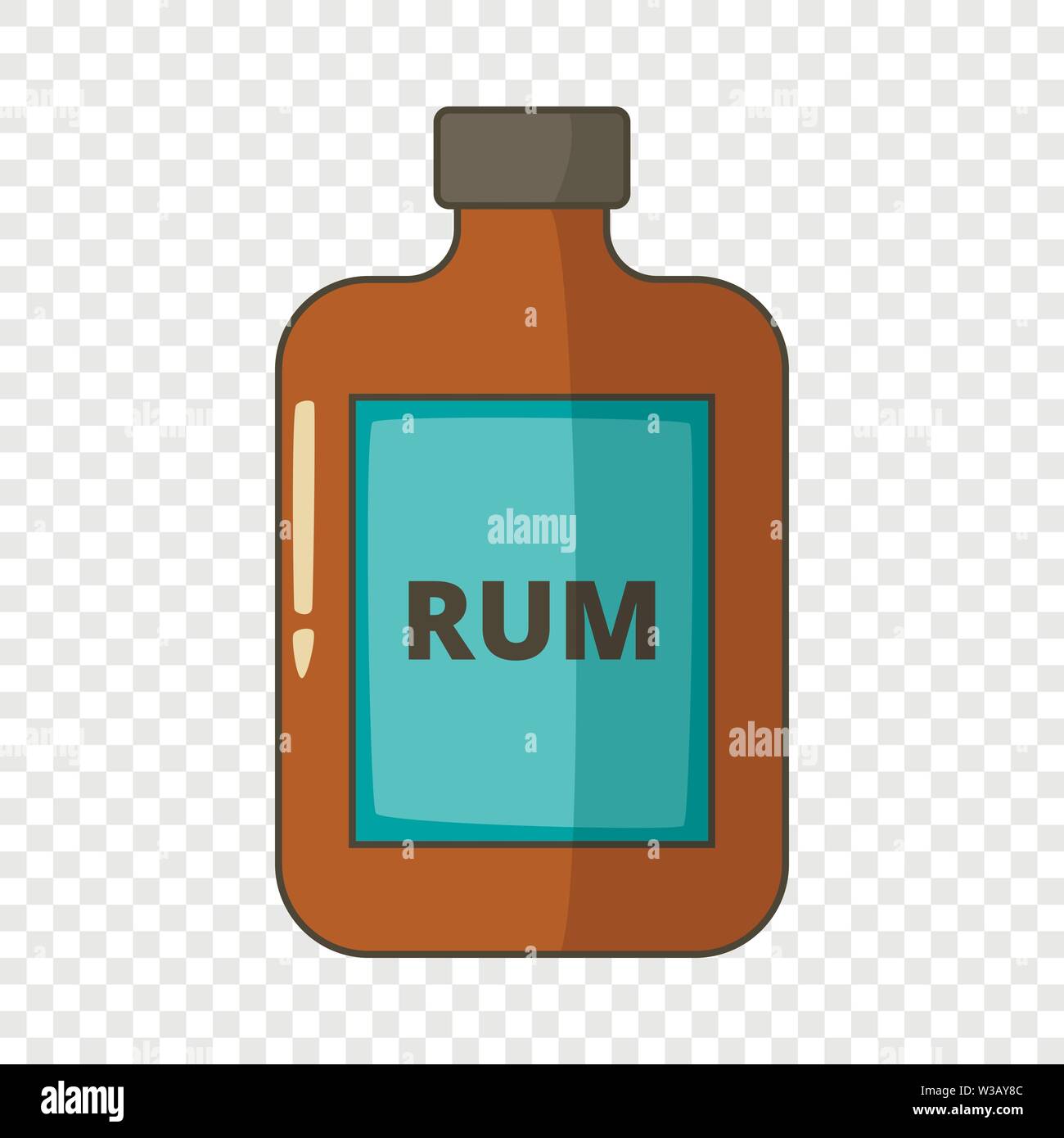 Bottle of rum icon, cartoon style Stock Vector Image & Art Alamy