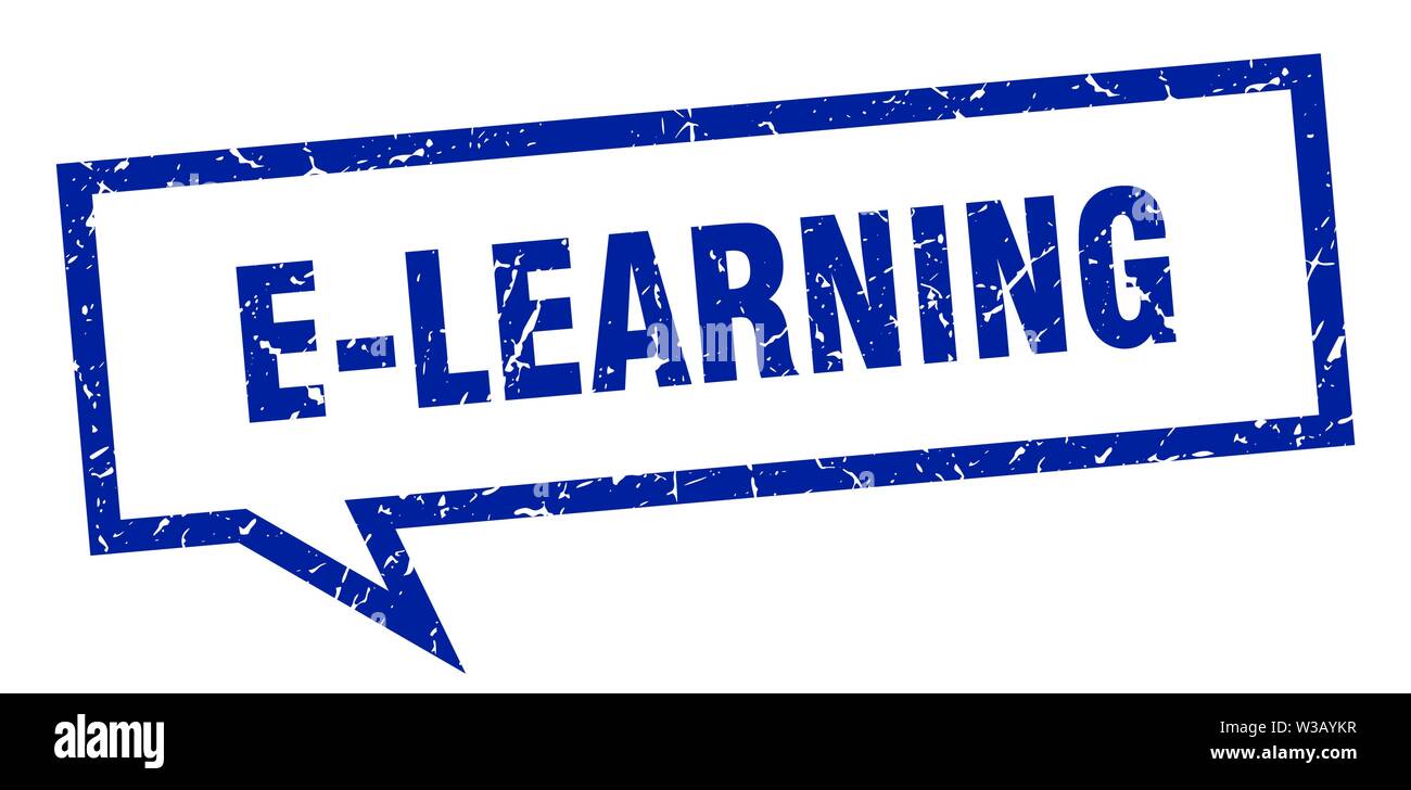 e-learning sign. e-learning square speech bubble. e-learning Stock ...