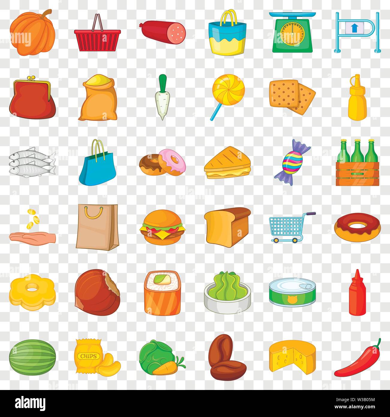 Sweet candy icons set, cartoon style Stock Vector Image & Art - Alamy