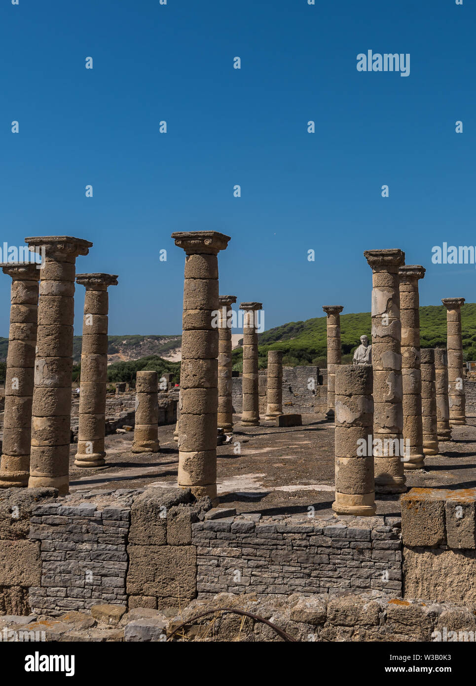 Ruins of Baelo Claudia in the Spanish town of Bolonia,Cadiz Stock Photo