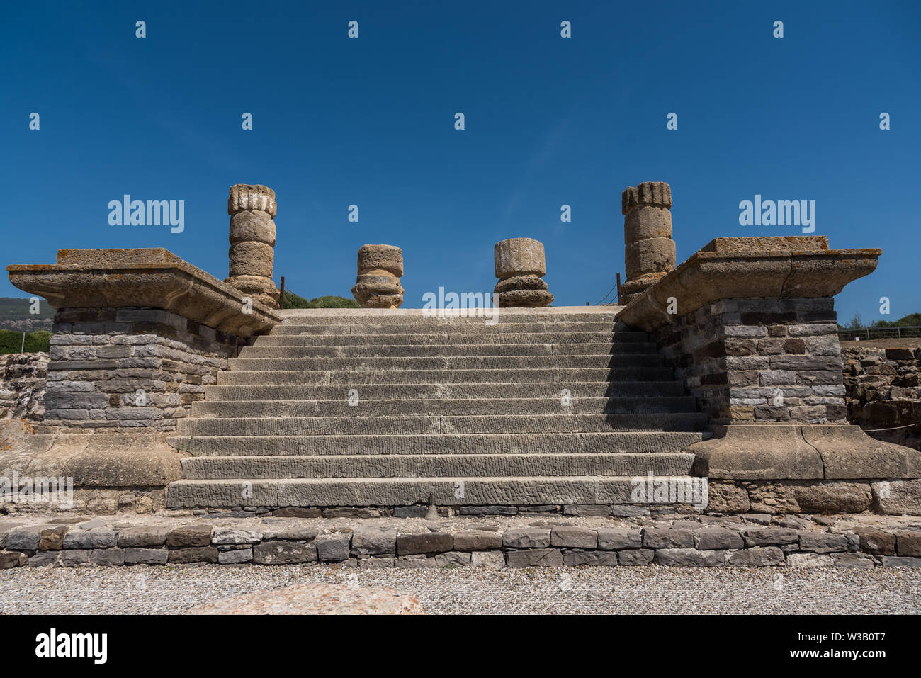 Ruins of Baelo Claudia in the Spanish town of Bolonia,Cadiz Stock Photo