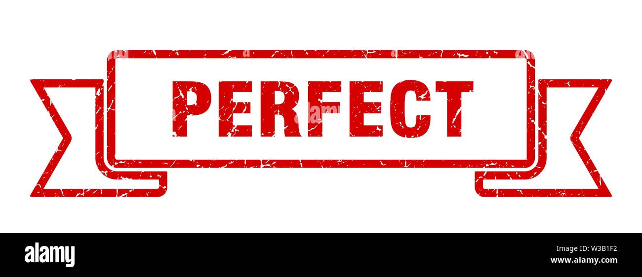 perfect grunge ribbon. perfect sign. perfect banner Stock Vector Image ...