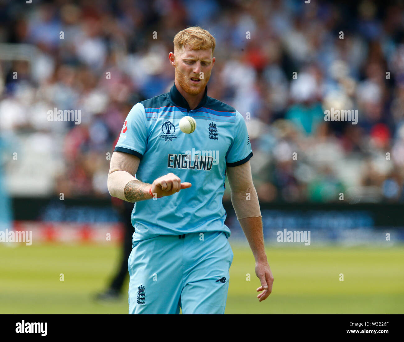 London, UK. 14th July, 2019. LONDON, ENGLAND. JULY 14: Ben Stokes of England during ICC Cricket World Cup Final between England and New Zealand at the Lord's Cricket Ground on July 14, 2019 in London, England. Credit: Action Foto Sport/Alamy Live News Stock Photo