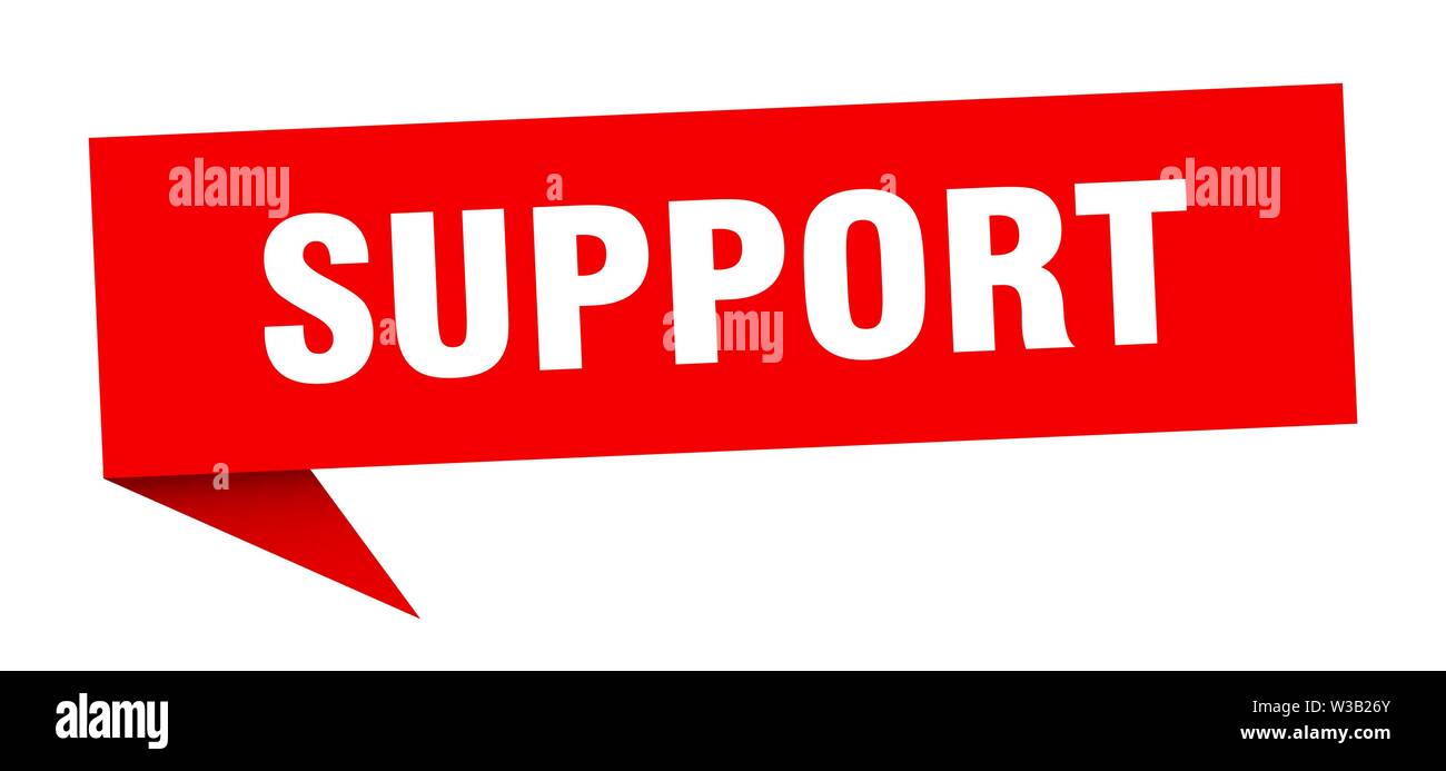 support speech bubble. support sign. support banner Stock Vector Image ...