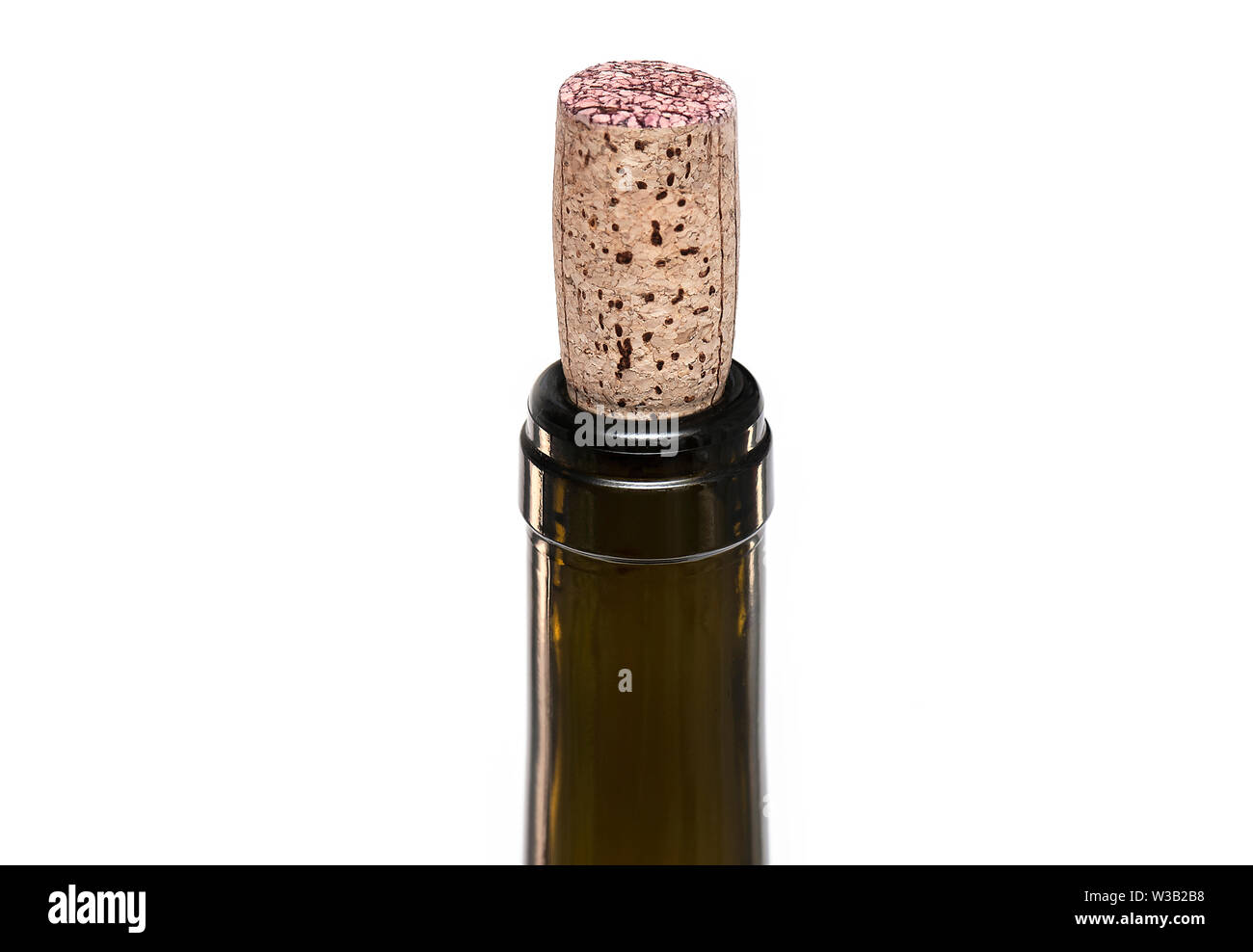 Bottle Neck Stopper Wine - isolated on white Background Stock Photo
