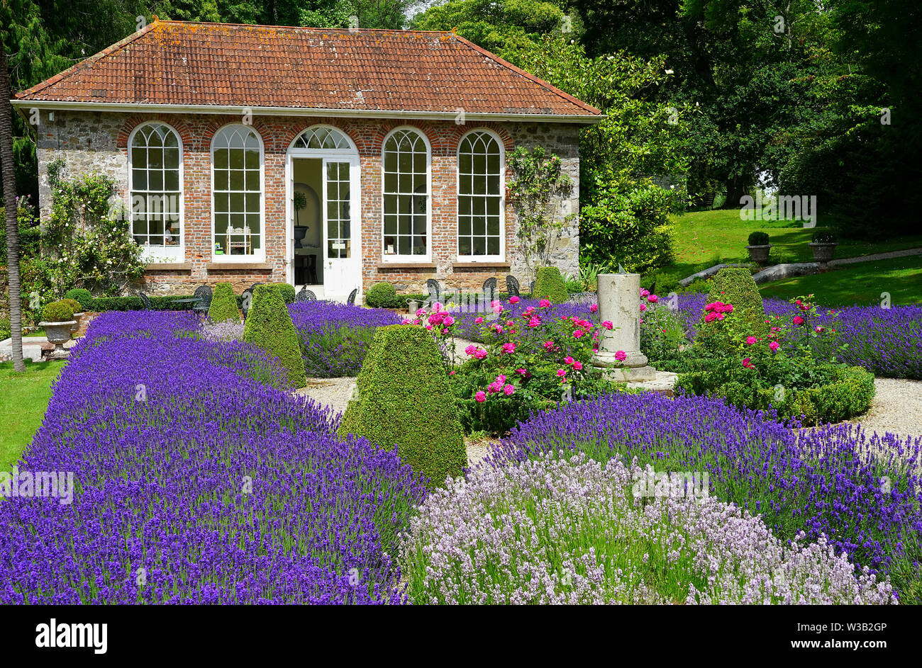 The gardens and orangery at Ugbrooke House Stock Photo Alamy
