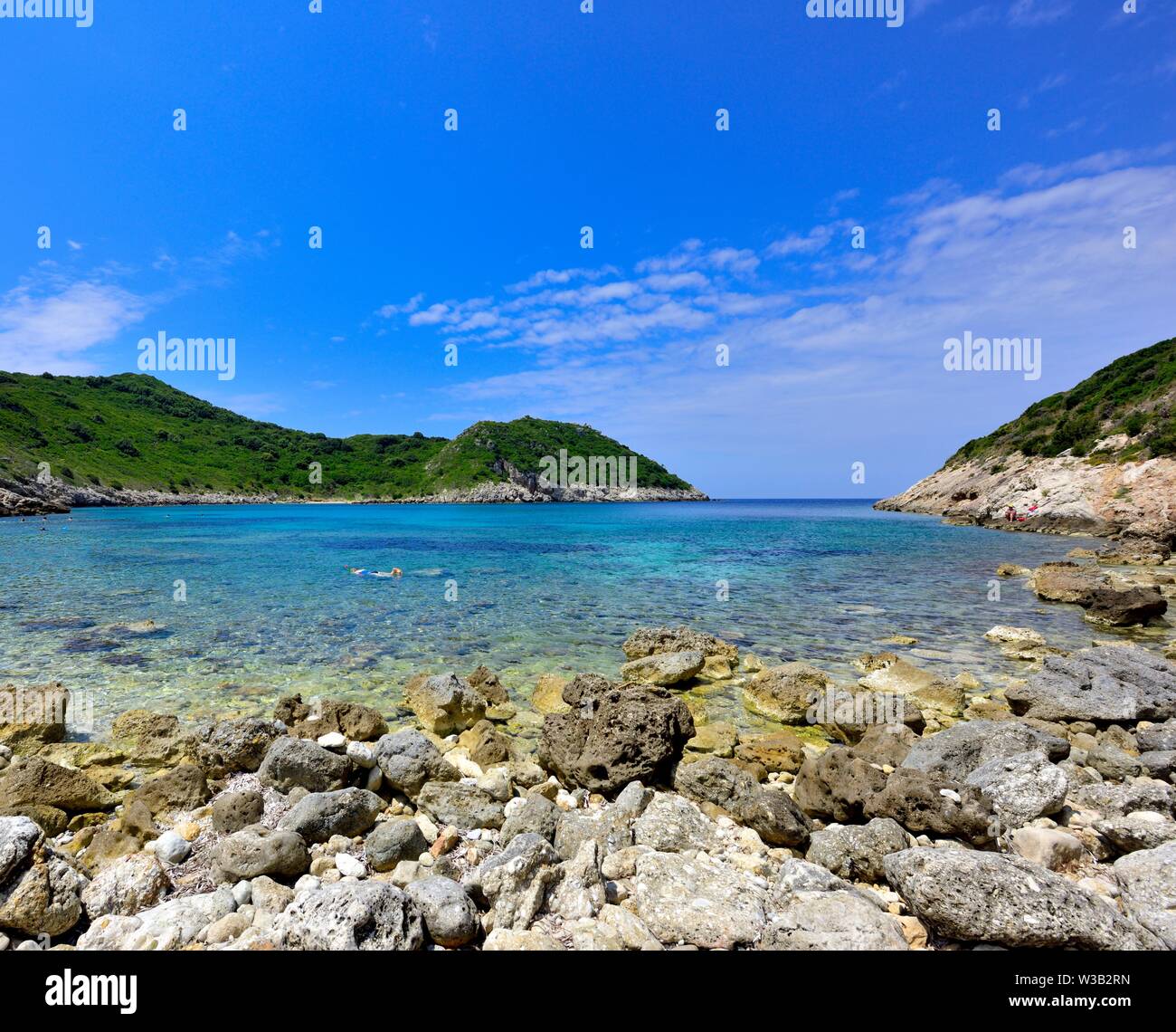 Porto timoni, Cape Arillas, Afionas, Corfu, Greece,ionian islands Stock ...