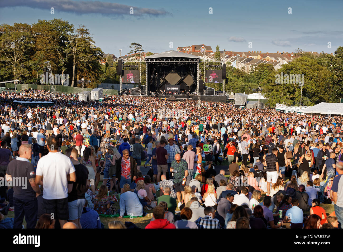 Swansea, UK. 13th July, 2019. General view of the venue. Re: Stereophonics live concert at the Singleton Park in Swansea, Wales, UK. Credit: ATHENA PICTURE AGENCY LTD/Alamy Live News Stock Photo