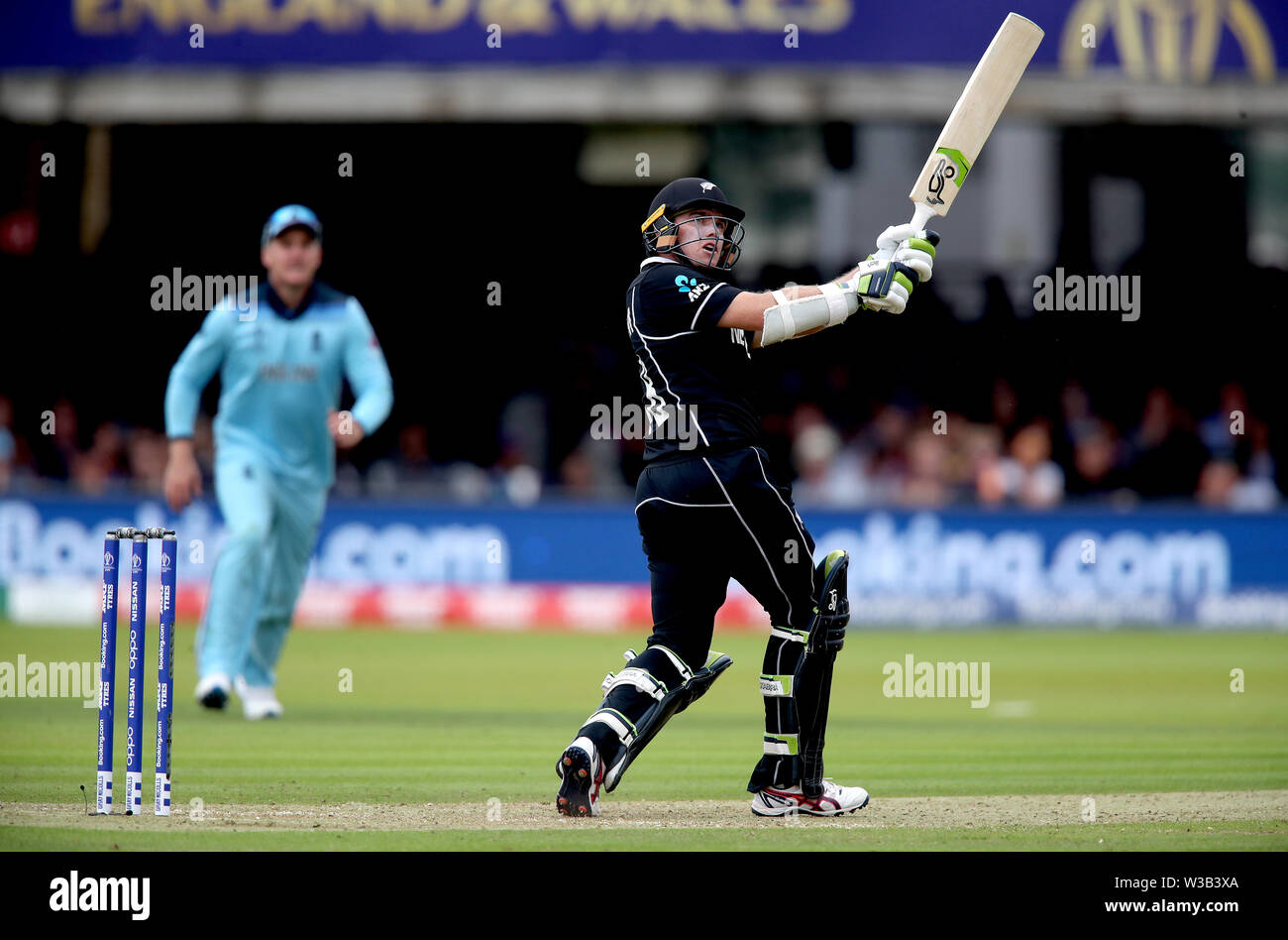 New Zealand's Tom Latham in batting action during the ICC World Cup ...