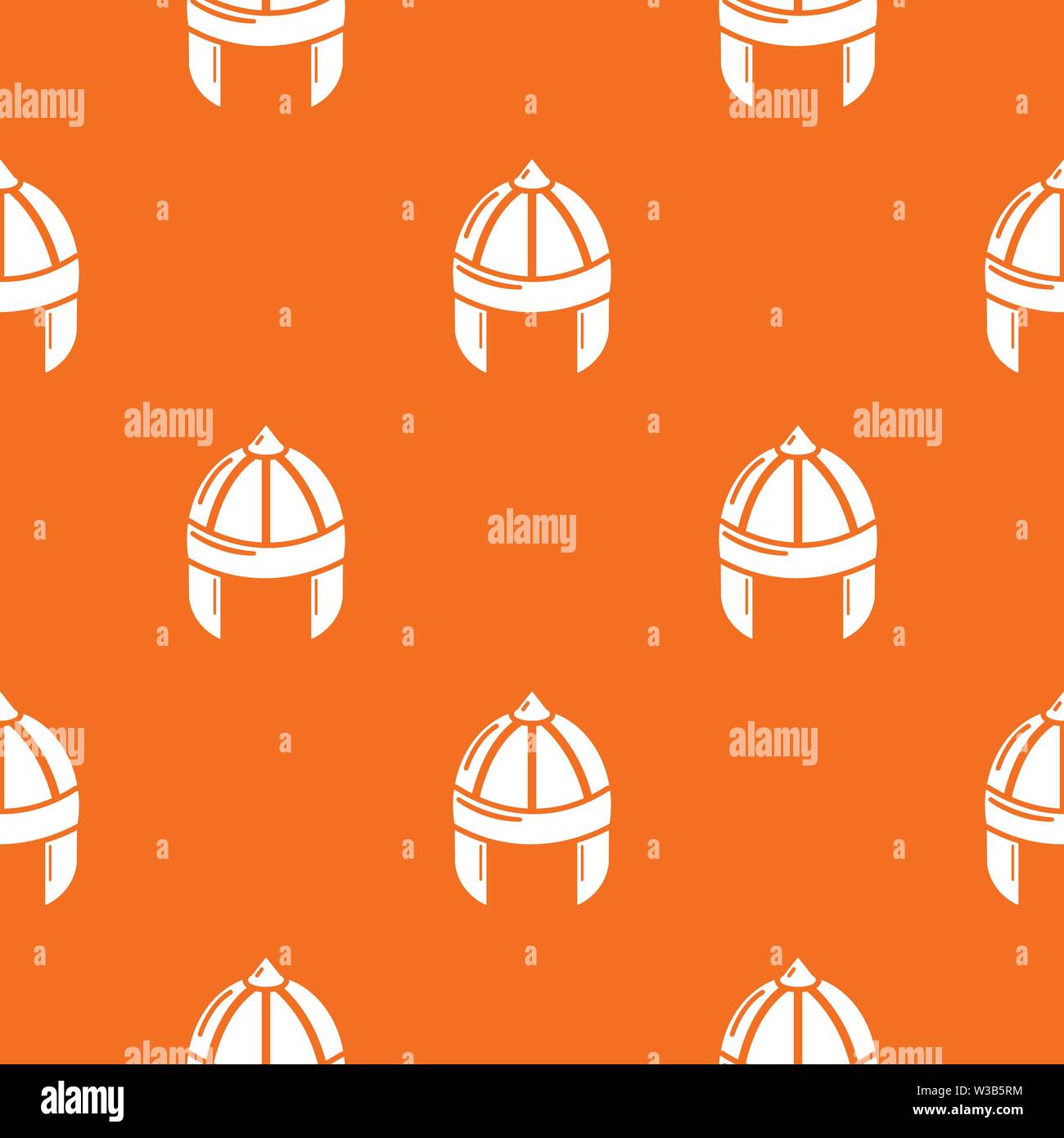 Knight helmet guard pattern vector orange Stock Vector