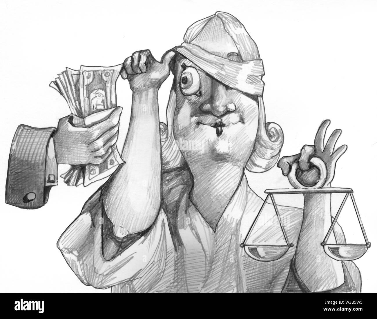 Corruption cartoon hi-res stock photography and images - Alamy