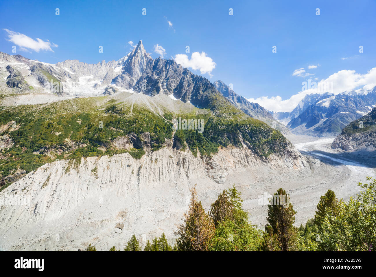 Traveling to beautiful French Alps in summer Stock Photo
