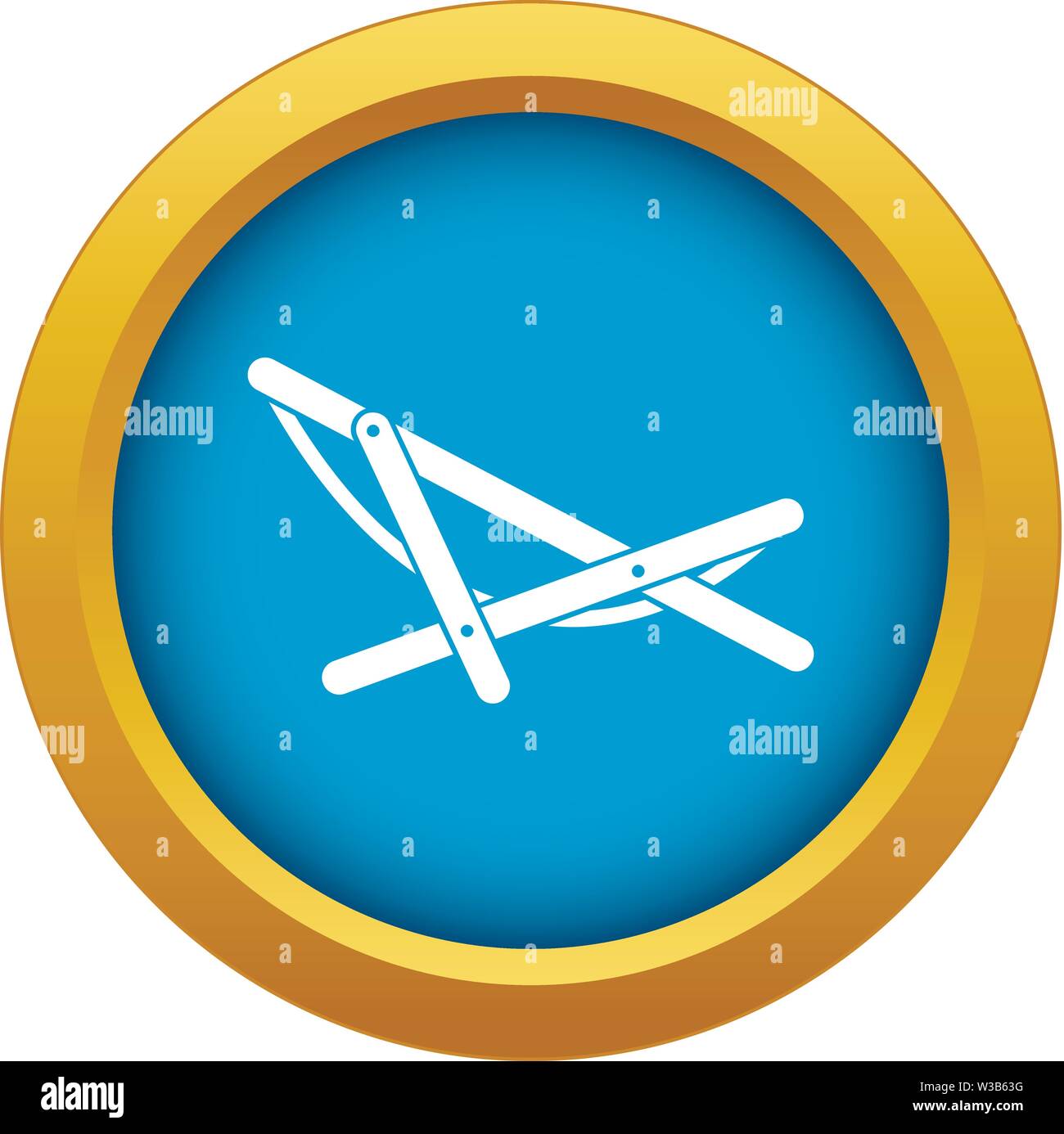 Beach chaise icon blue vector isolated Stock Vector Image & Art - Alamy