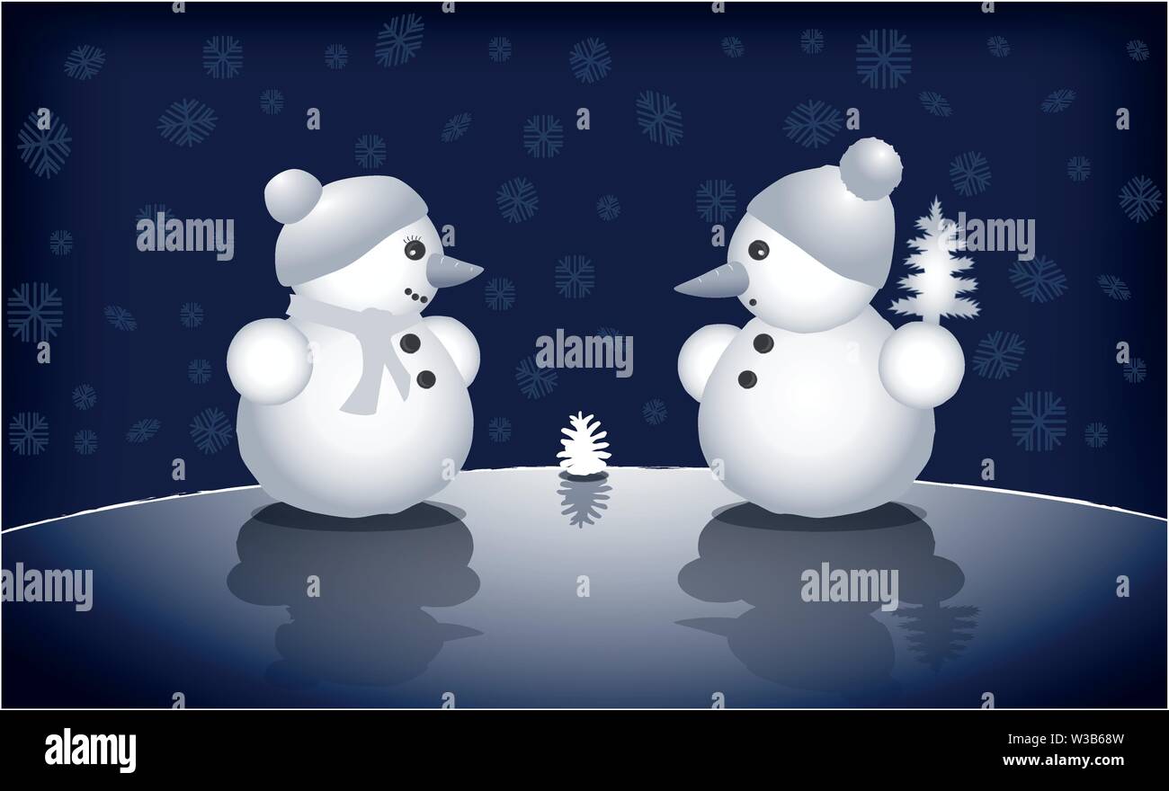 snowman love flirt winter romantic sweet hot snow vector Stock Vector