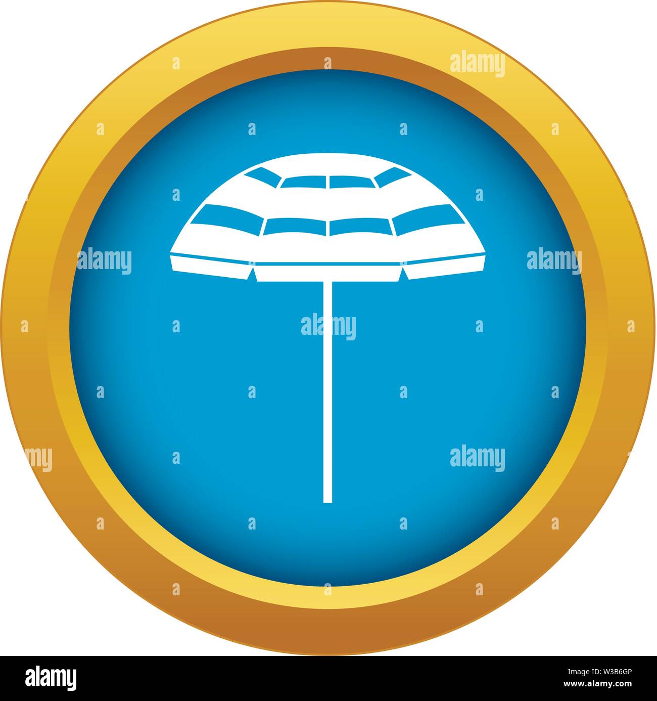 Beach umbrella icon blue vector isolated Stock Vector Image & Art - Alamy
