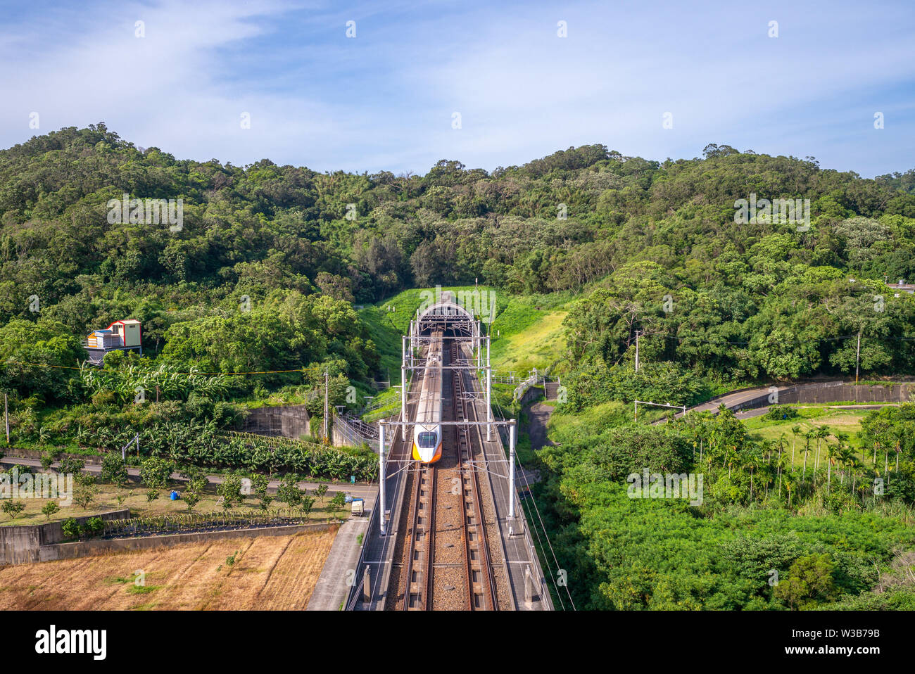 taiwan high speed rail (THSR) at miaoli Stock Photo