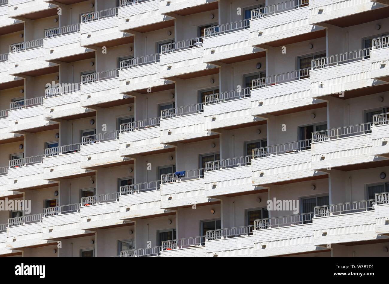 Hotel balconies  pattern - background Stock Photo