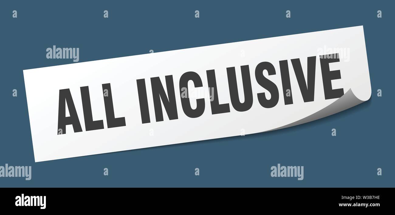 all inclusive sticker. all inclusive square isolated sign. all ...