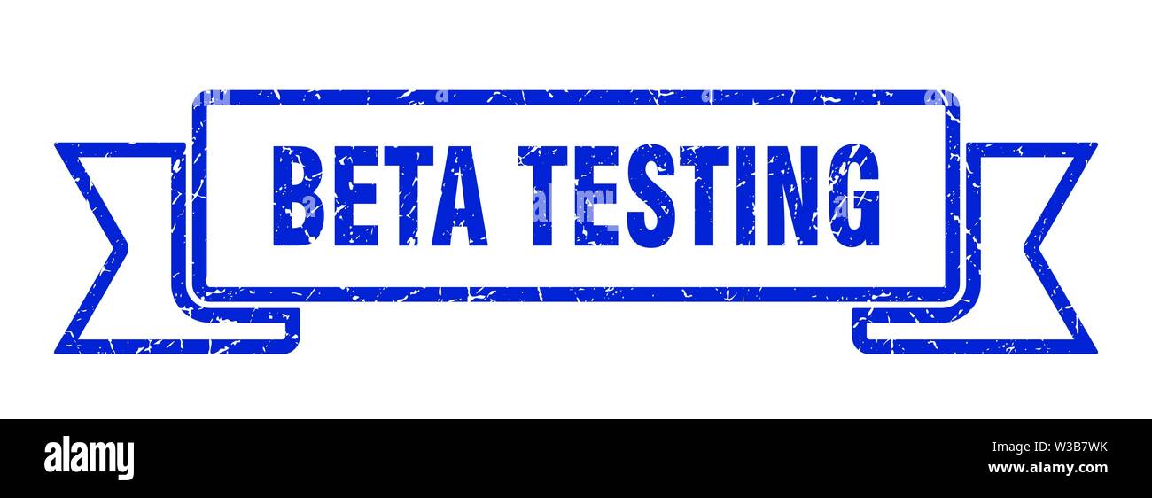 beta testing grunge ribbon. beta testing sign. beta testing banner Stock Vector