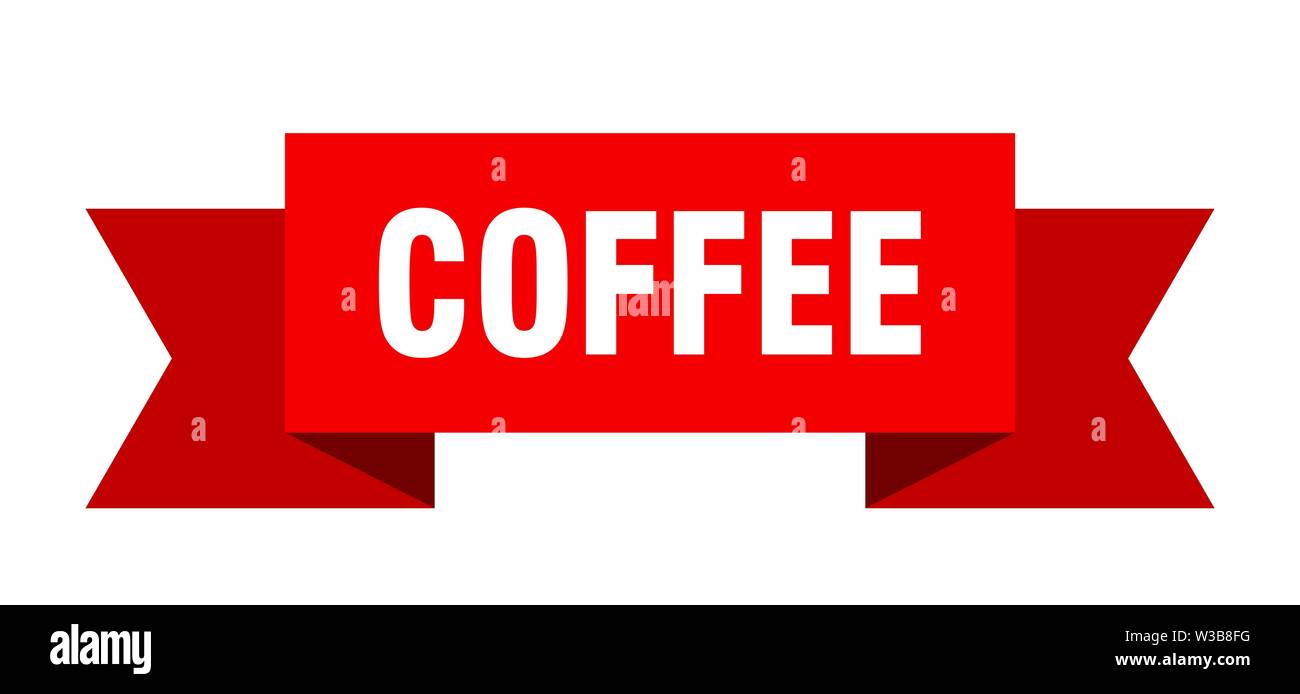 Coffee Ribbon coffee ribbon. coffee isolated sign. coffee banner Stock Vector Image ...