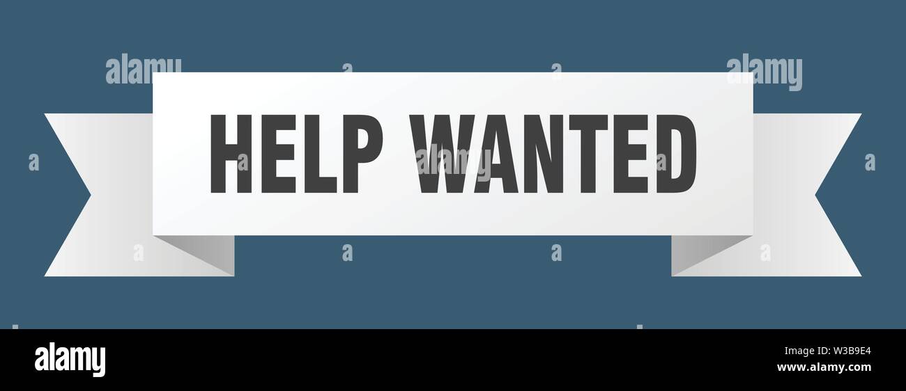 Help Wanted Ribbon Help Wanted Isolated Sign Help Wanted Banner