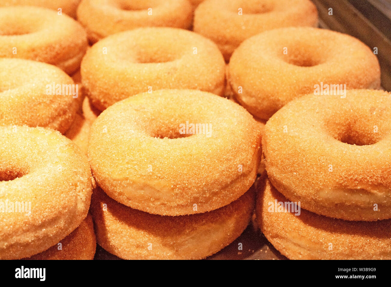 Fresh baked donuts in the bakery Stock Photo Alamy