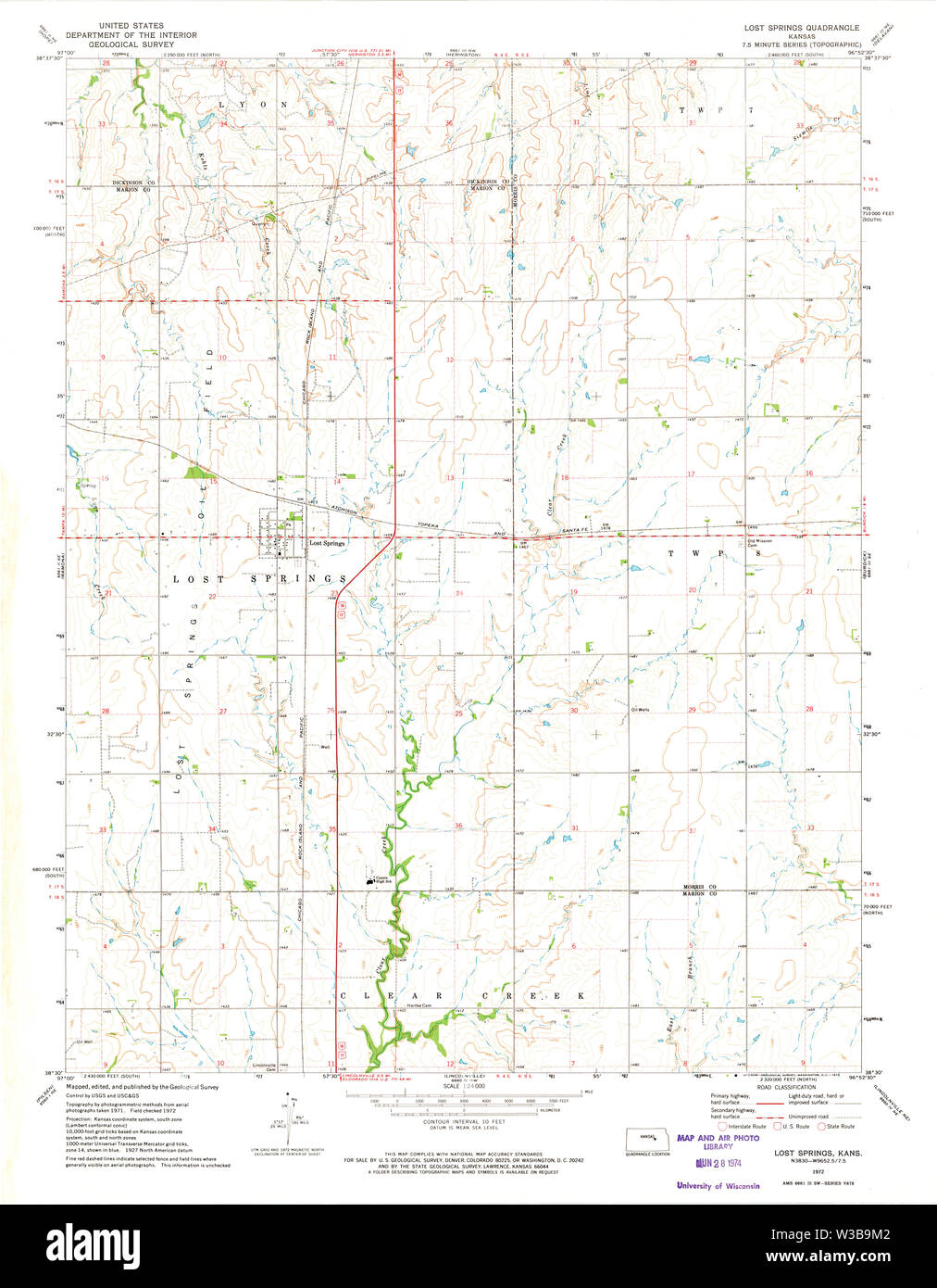 Lost springs map hires stock photography and images Alamy