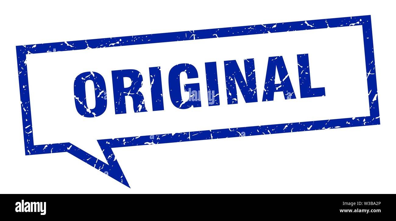 original sign. original square speech bubble. original Stock Vector ...