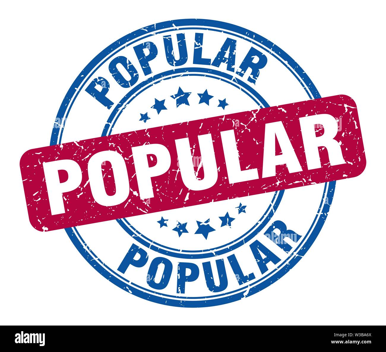 popular stamp popular round grunge sign popular Stock Vector Image