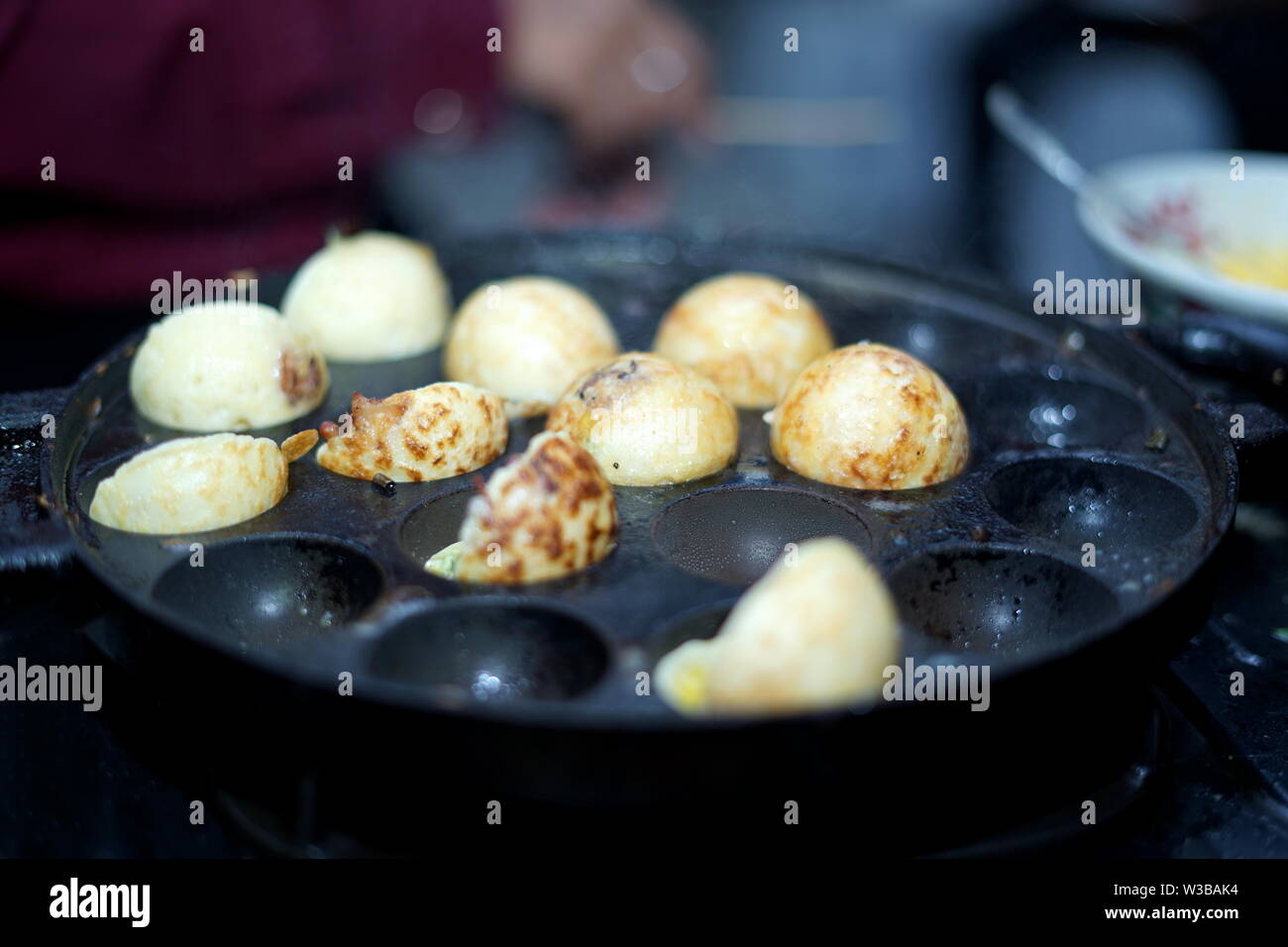 Japanese Traditional Takoyaki fastfood at Street food market Stock