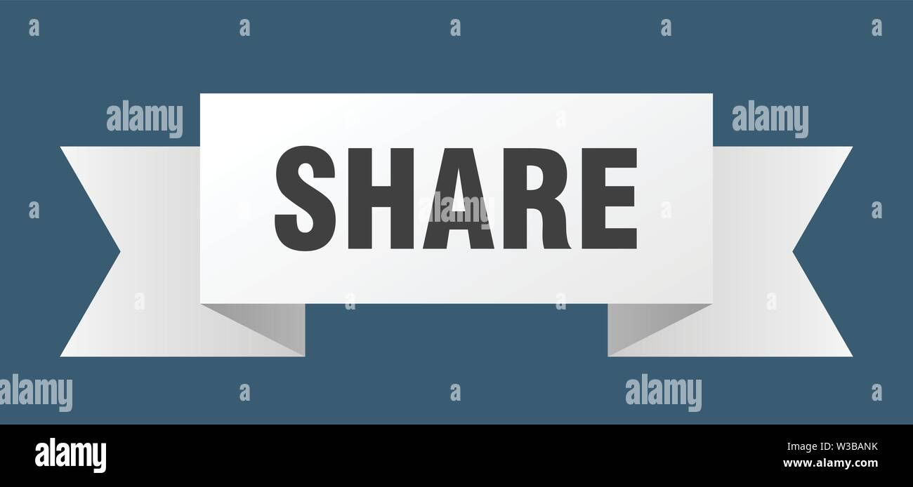 share ribbon. share isolated sign. share banner Stock Vector Image ...