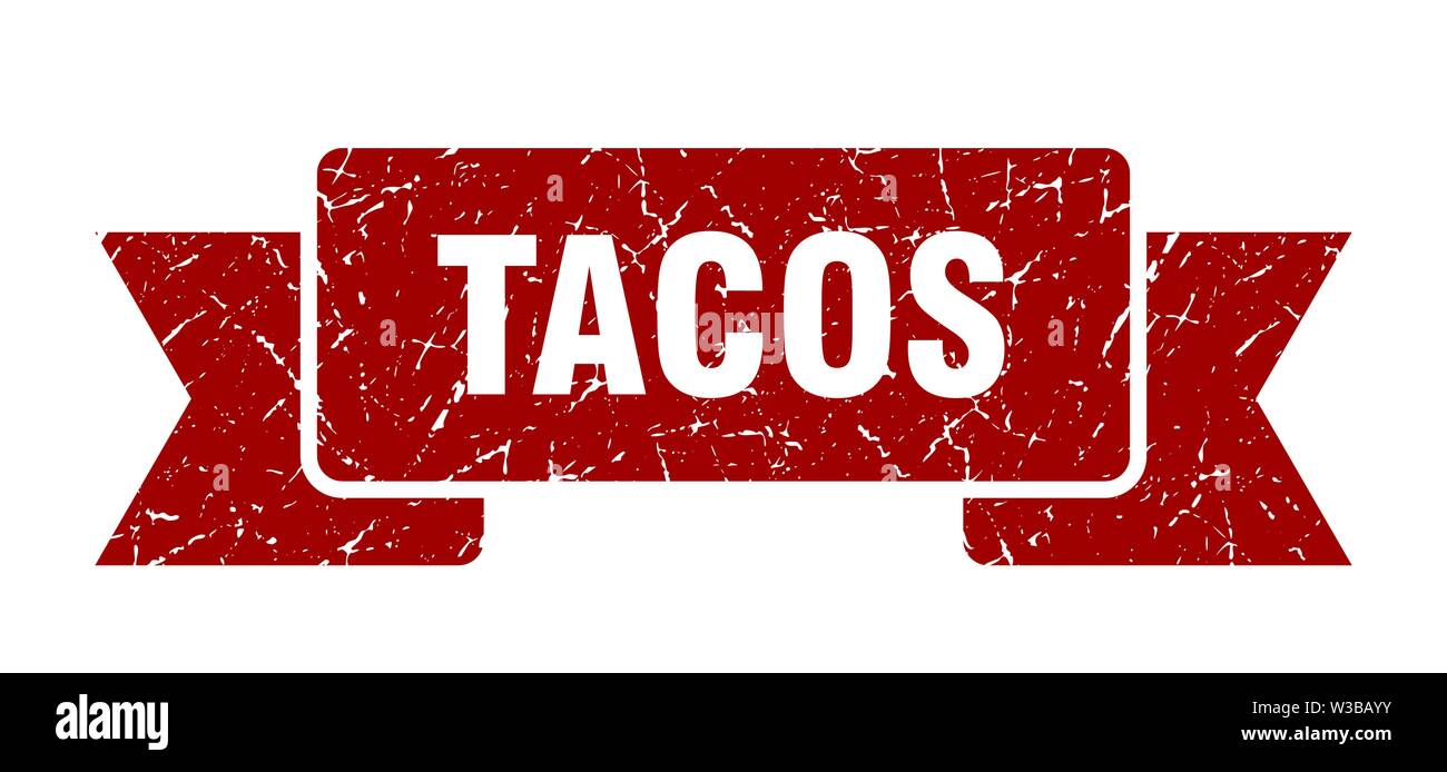tacos grunge ribbon. tacos sign. tacos banner Stock Vector Image & Art