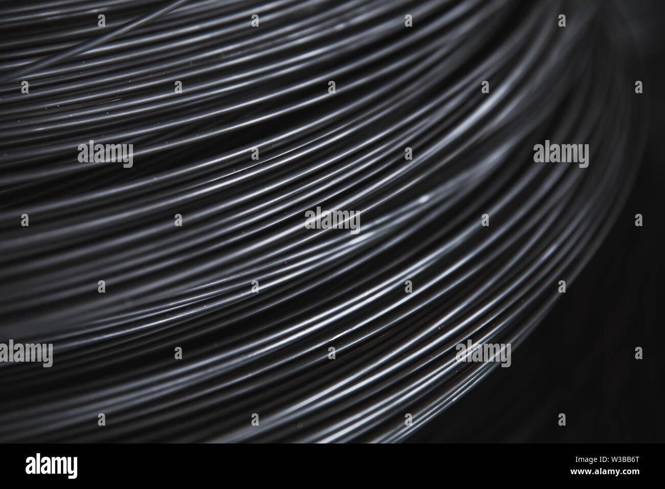 Pile of iron, metal wire rod or coil background for Construction ...