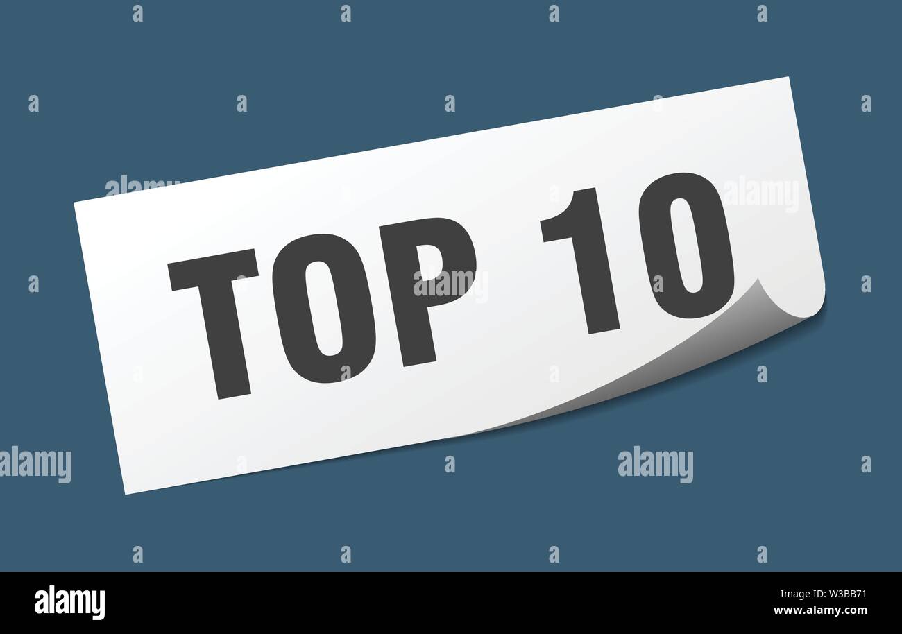top 10 sticker. top 10 square isolated sign. top 10 Stock Vector Image ...