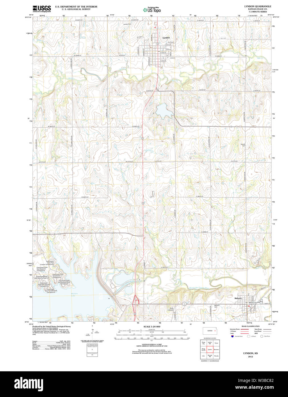 Map of lyndon kansas Cut Out Stock Images & Pictures Alamy