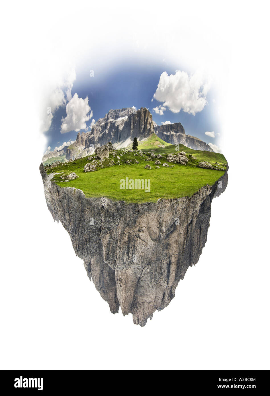 conceptual illustration for an ecological and clean green planet Stock Photo