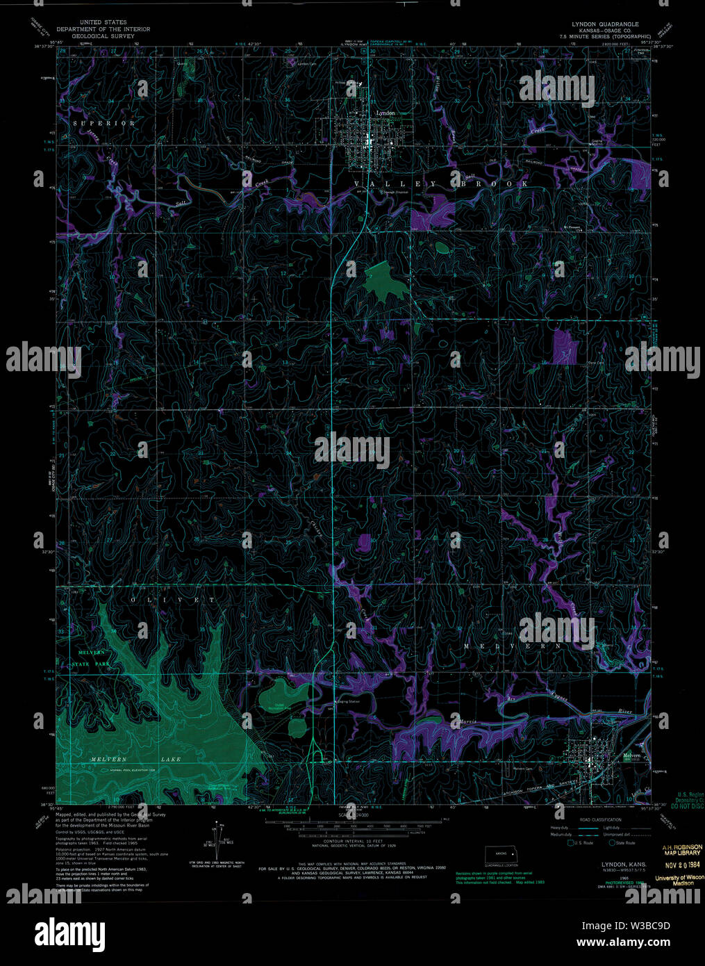 Lyndon kansas map hires stock photography and images Alamy